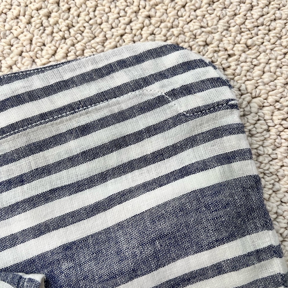 Alina Linen Cotten Striped Dress - Size XS - Picture 8 of 8